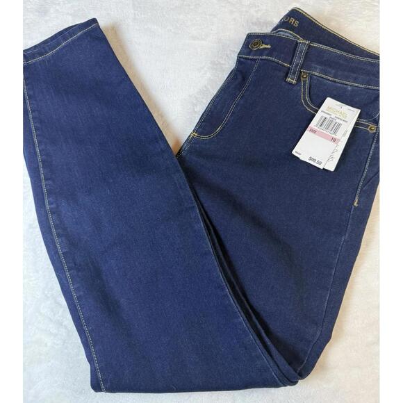 Michael Kors Women’s Izzy Skinny Jeans Mid-Rise Dark Wash Stretch Size 10 NWT - Picture 1 of 6